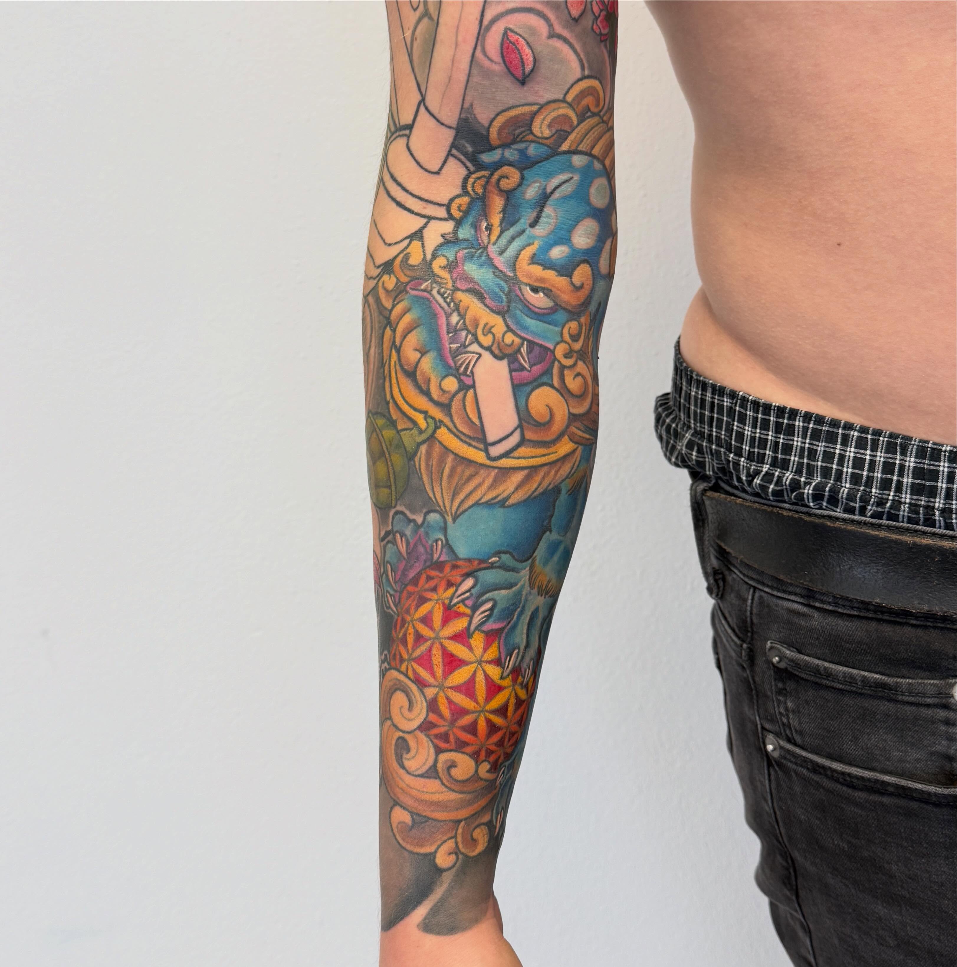 Colour sleeve in progress